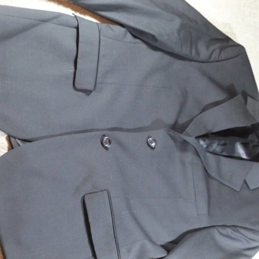 Pronto Uomo Black Suit with Cumber Bun Size: 40R